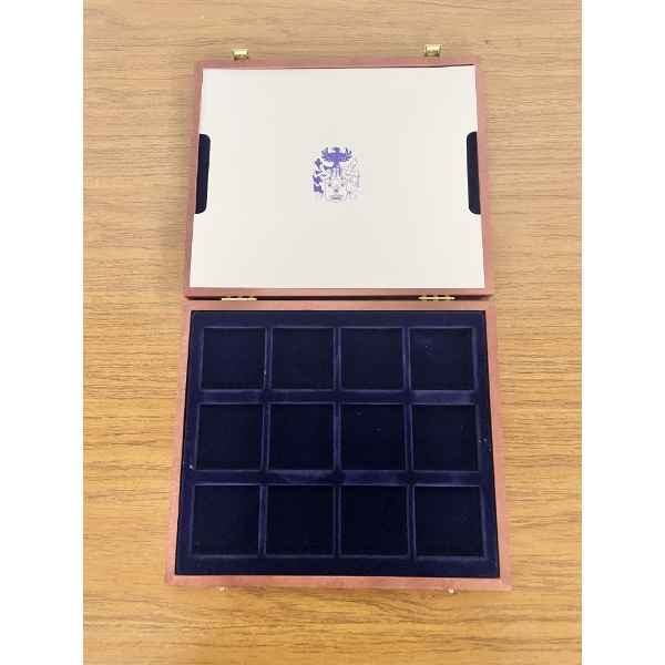 9in x 10.5in Coin Collection Display Storage Wood Box with Latches