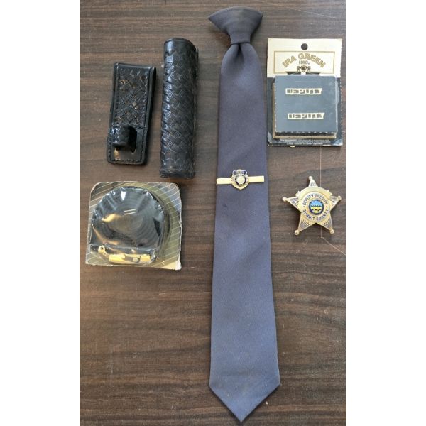 Summit County Deputy Sheriff 2.5" Badge, Clip on Tie, Deputy Pins, Belt and Baton Belt Holders