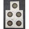 Image 1 : Five Assorted 90% Silver United States Barber Quarters ~ $1.25 Face Value!