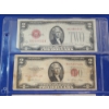 Image 2 : Lot of (4) United States Red Seal $2 Notes: 1928-G, x2 1953, 1963