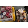 Image 1 : PICKUP IN NORTHFIELD - 2 Tubs Of Holiday Ribbons - Much Value Here AS These Are Mostly Full Rolls