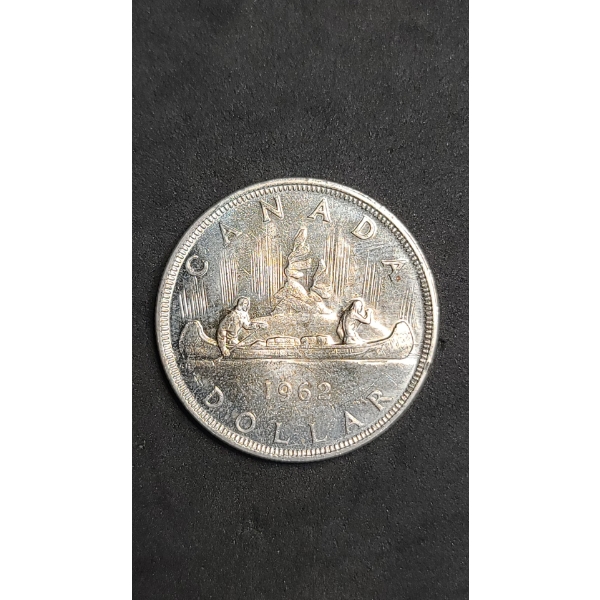 1962 Canadian 80% Silver "Voyageur" Dollar 