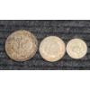 Image 1 : Lot Of (3) Silver Foreign Coins- Mexican 1943 Un Peso, 1943 50 Centavos & 1952 25 Centavos