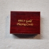 Image 1 : Deck of 999.9 Gold Playing Cards In Nice Wooden Display Box ~ Beautiful Deck Of Cards!