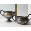 Image 6 : Vintage Weighted Sterling Silver Creamer Cup (70.1g) & Sterling Silver Sugar Bowl (34.g) TW: 104.2g