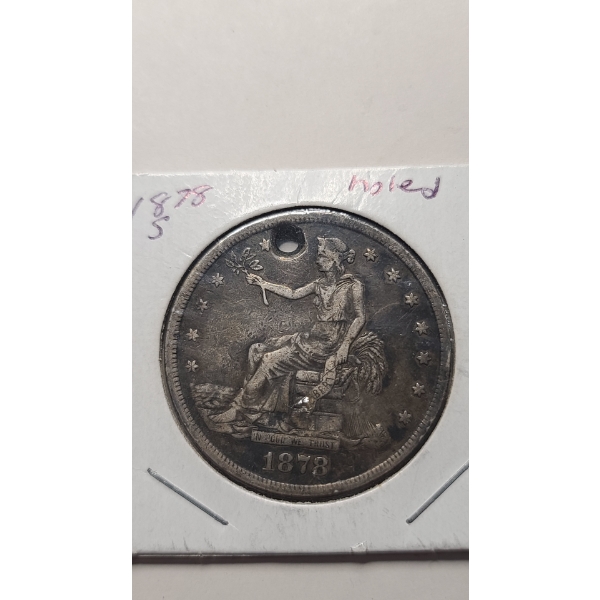 1878-S United States 90% Silver Trade Dollar 