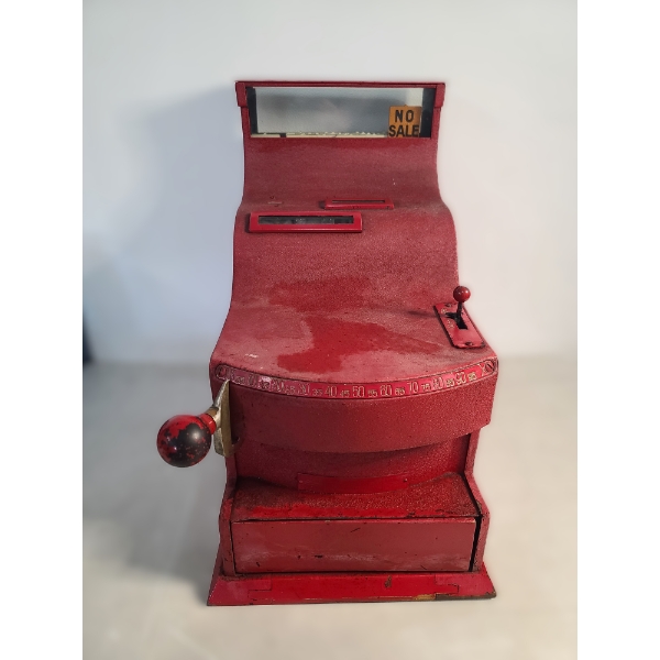 Antique Metal McCaskey Cash Register Model No. 295SC - Cheese Cutter Machine - COINS STILL INSIDE! 