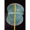 Image 10 : Excellent Condition 13''x9.5'' Vintage Exquisite Indiana Glass Co. Ice Blue Satin Matte Diamond Poin