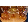 Image 2 : Vintage Fenton Amber Ruffled Glass Lot - See Pics
