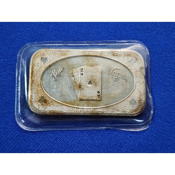 Mother-Lode Mint Las Vegas Cards Design One Ounce .999 Fine Silver - In Sealed Package 