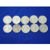 Image 5 : x10 Assorted Years Franklin Silver Half Dollars FV: $5.00