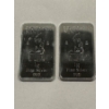 Image 1 : 2 - RARE Osborne Mint .999 Fine Silver 1 Gram Bars - Mint Condition