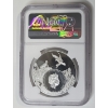 Image 4 : NGC 2021 Cook Islands MS70 U.S State Animals Series Michigan Brook Trout 1 Troy Oz .999 Fine Silver 