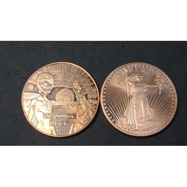 (2) 1 AVDP 0z .999 Fine Copper Rounds