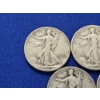 Image 2 : x5 90% Silver Walking Liberty Half Dollars: 1943, 1943, 1943, 1944, 1944 FV: $2.50