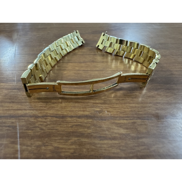 18K Solid Gold Watch Band - Marked 750 - Guaranteed - 45.3 Grams