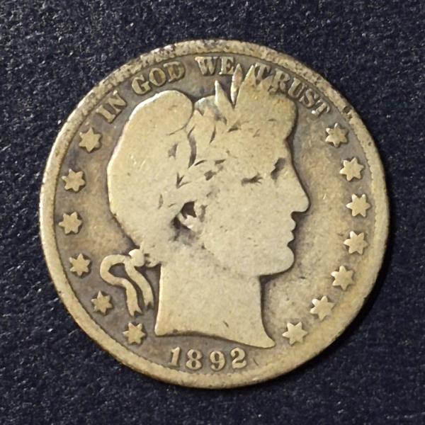 1892 S Barber (Liberty Head) Half Dollar (50c)