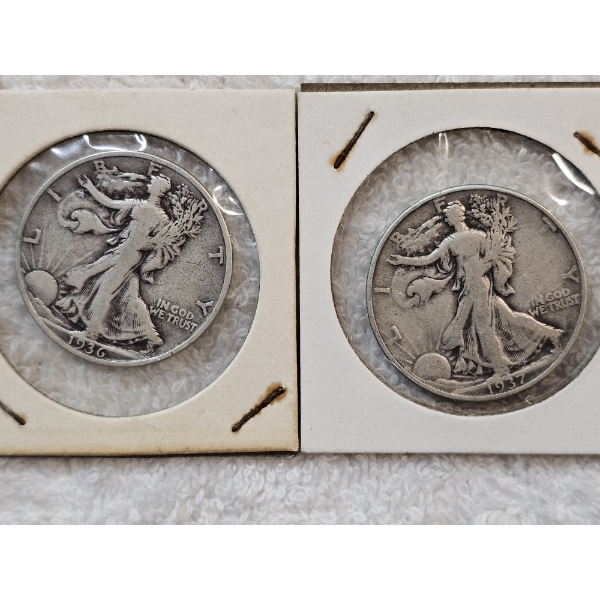 90% Silver United States Half-Dollar Assortment (Walking Liberty) - AFV: $1.00