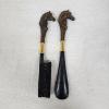 Image 1 : Vintage Mid-20th Century Equestrian Valet Set: Shoe Brush and Shoehorn  