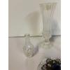 Image 1 : 4 Glass Items - 1 Dish with Star and Blue Gem - 3 Vases