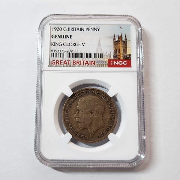 NGC Genuine 1920 Great Britain Penny King George V