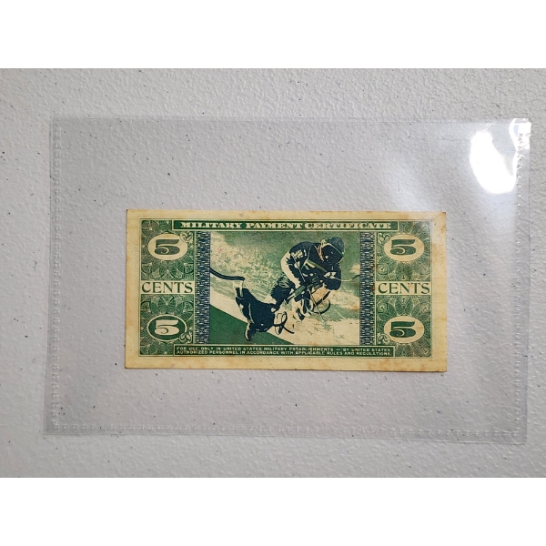 Military Payment Certificate (MPC) Series 681 5 Cents