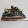 Image 2 : Antique Cast Iron Doorstop depicting Three Puppies playing around an Overturned Flower Pot