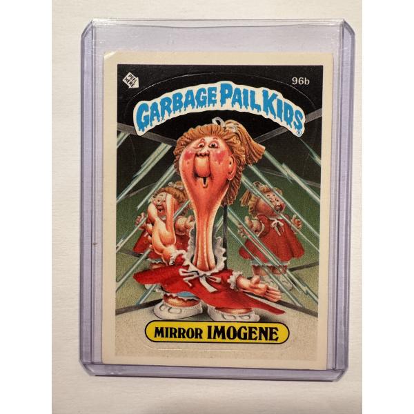 Rare 1985 Topps Garbage Pail Kids MIRROR IMOGENE #96B - Low Number - In Protective Holder