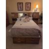 Image 1 : Queen TemprPedic Adjustable Mattress, Box Spring, Huge Oak Headboard And Cedar Bench