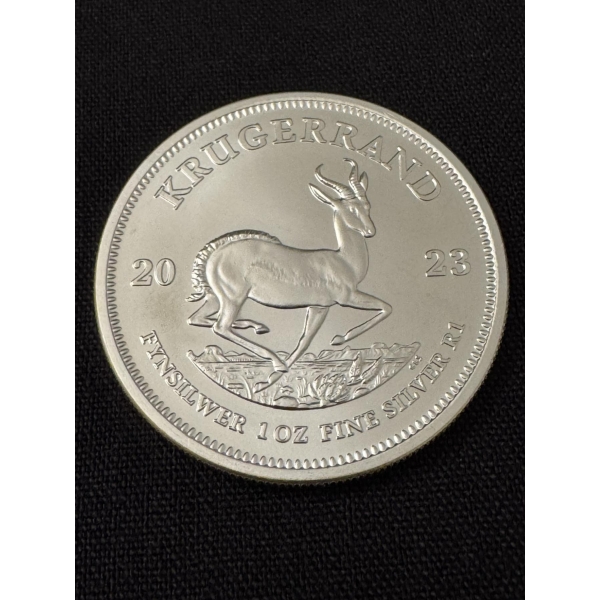2023 South African Krugerrand .999 One Ounce Fine Silver Coin - Mint Condition