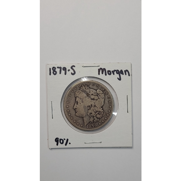 United States 1879-S Morgan 90% SIlver Dollar - Type 3 Reverse of 1879