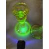 Image 4 : *Pick Up At Mantua Home-No Shipping Available* Amazing Pair Of Vintage Vaseline Glass Candlesticks I