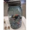 Image 2 : Large Vintage Ball Glass Jar With Marbles, Cork Topped Small Glass Collection Bottles