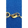 Image 4 : 14K Gold Chain Necklace & Earrings With White Stones - Total Weight: 2.2g