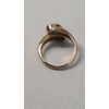Image 4 : 10K Gold Blue Topaz & Diamond Hug Ring - Size 3 - Weight: 2.9g