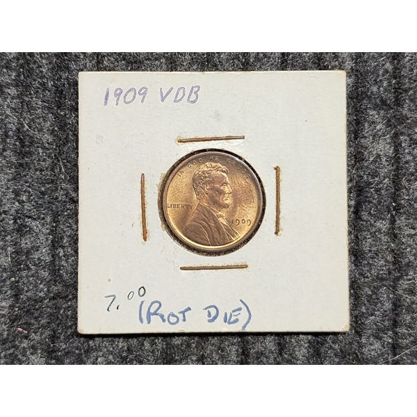 *UNIQUE* 1909 VDB Wheat Penny With Rotated Die Error ~ The Reverse Is Not Aligned With Obverse
