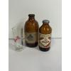 Image 1 : 2 Amber Glass Bottles - Beer & Duke Ale - Canadian Shot Glass