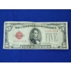 Image 1 : Series of 1928- D Red Seal $5 Legal Tender Note, Great Condition! 