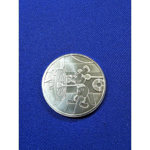 1928 Mickey Mouse Disney "Steamboat Willie" 1 oz .999 Fine Silver Round - Mint Condition