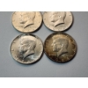 Image 3 : x4 1964 Kennedy Half Dollars 90% Silver Face Value $2.00