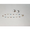 Image 4 : 2 Rings and Turquois/Red Bead Necklace TW: 15.6g
