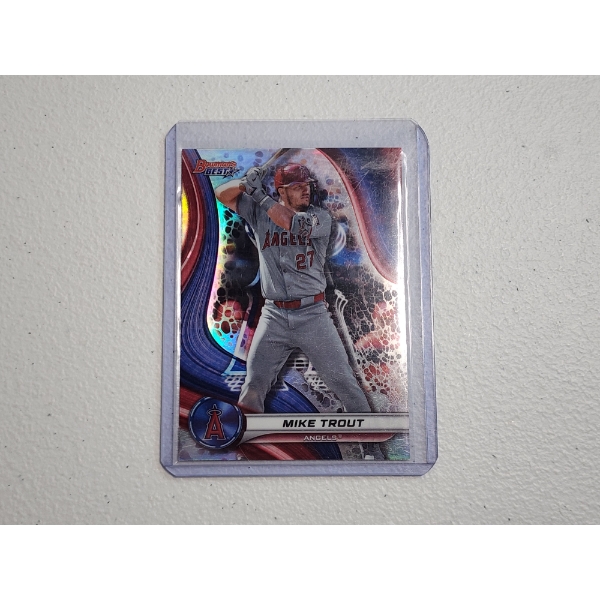 2024 Bowman's Best Topps Mike Trout Refractor Baseball Card