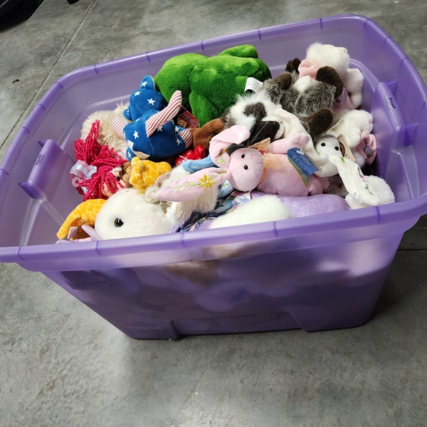 Large Tote Filled With Collectible Plushies
