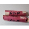 Image 2 : 2 Rolls of 1964-P Uncirculated Lincoln Memorial Pennies FV: $1.00