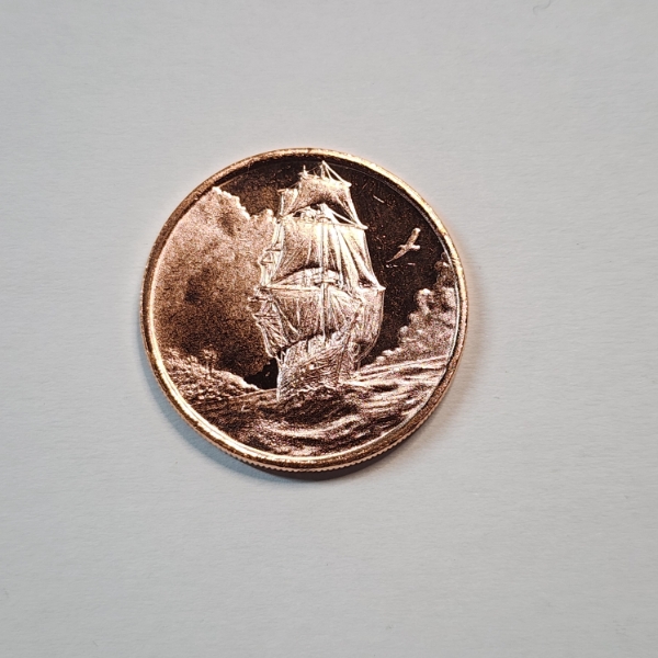 2025 Ascension Island Quarter Dollar 1/4th oz .999 Fine Copper Round