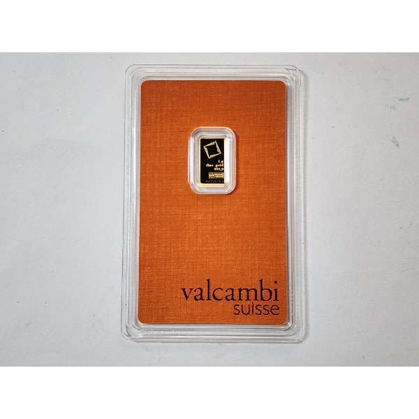 Valcambi Suisse 1g .9999 Fine Gold Bar In Sealed Package