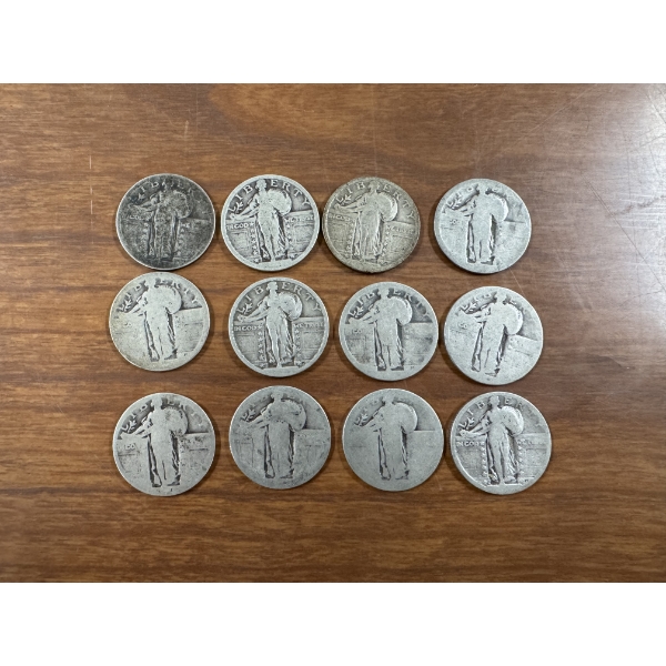 United States Standing Liberty Silver Quarters - Face Value $3.00 - 90% Constitutional