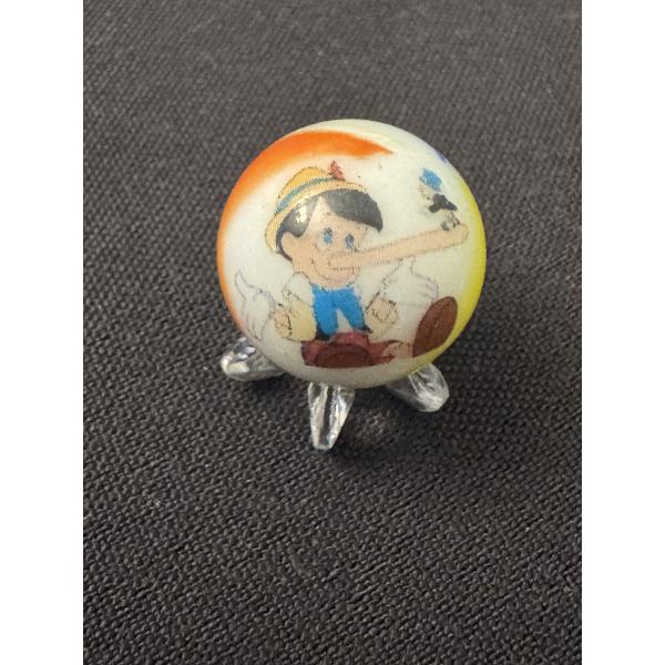 Vintage Disney Pinocchio Hand Painted Promotional Advertising Marble - Mint Condition