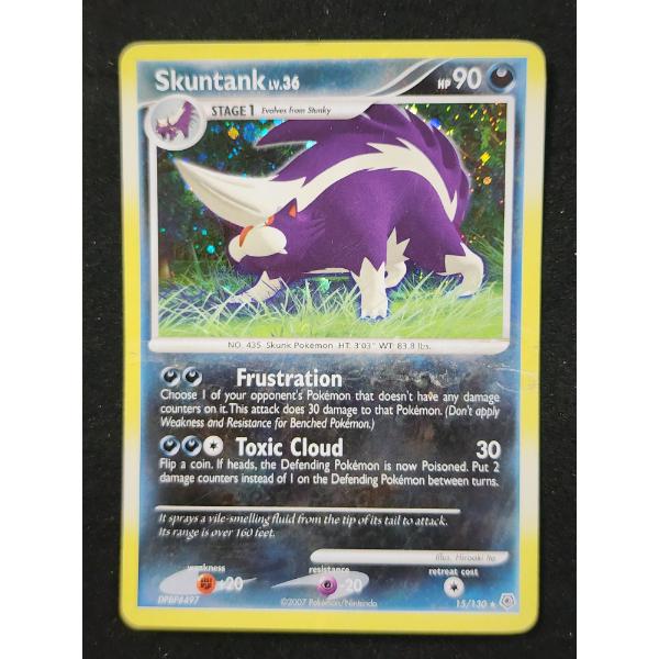 Skuntank Lv.36 15/130 Holo Rare Vintage 2007 Pokemon Trading Card