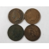 Image 3 : Four Assorted United States Indian Head Pennies 